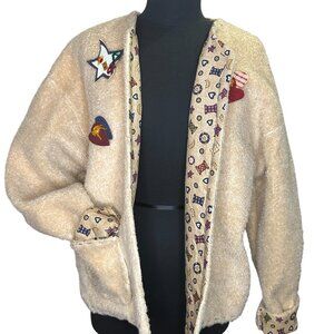 Handmade Cottage Core Granny Quilted Sherba Jacket approximate size is Large